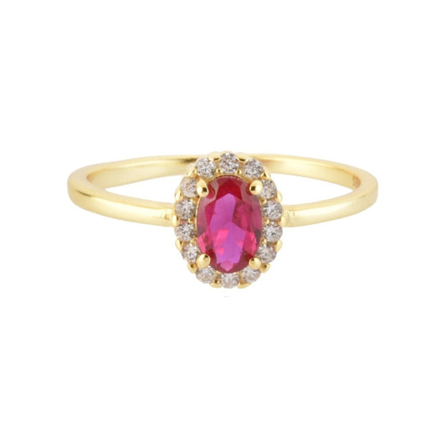 Anillo Oval Pink