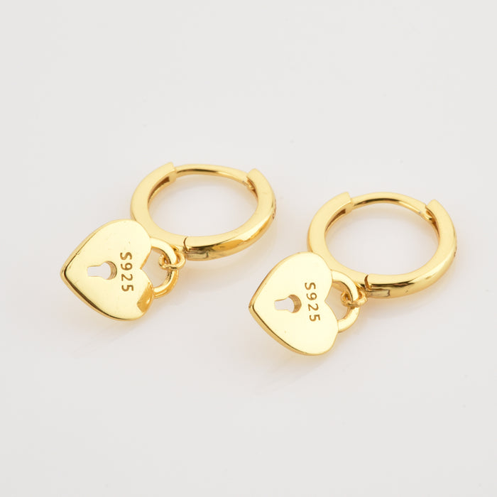 Silver Lock of Love Earrings