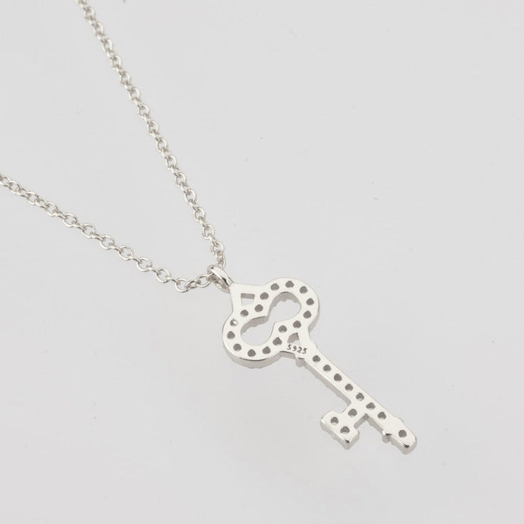 Silver Shiny Key Necklace