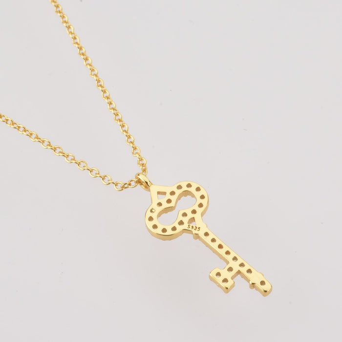 Gold Shiny Key Necklace