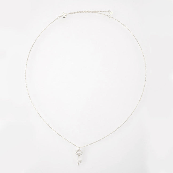 Silver Shiny Key Necklace
