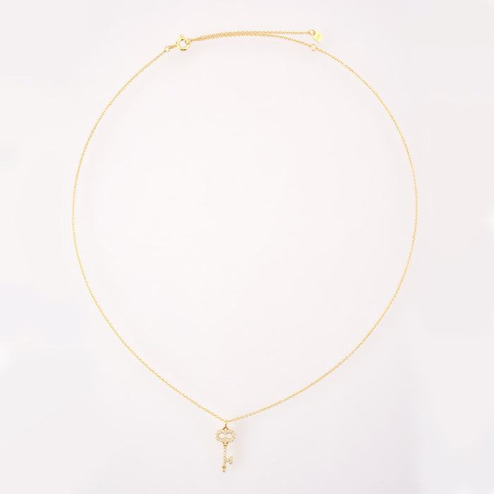Gold Shiny Key Necklace