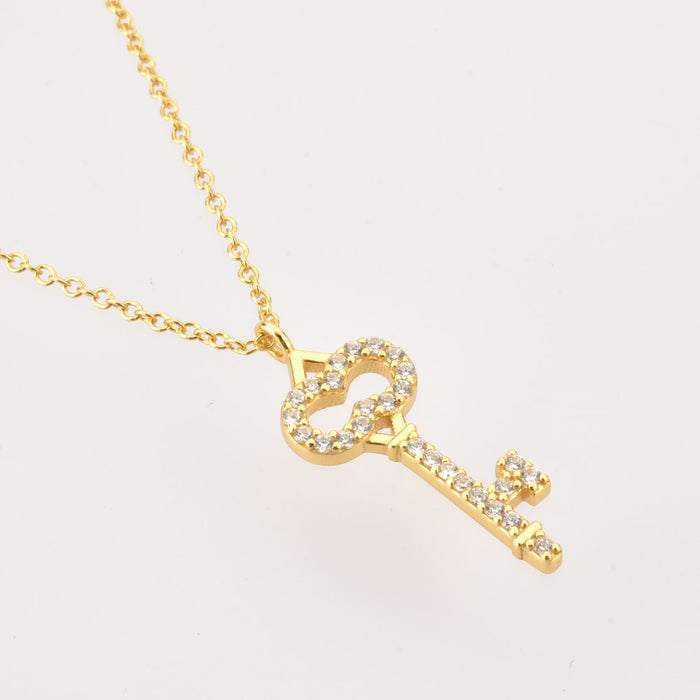 Gold Shiny Key Necklace