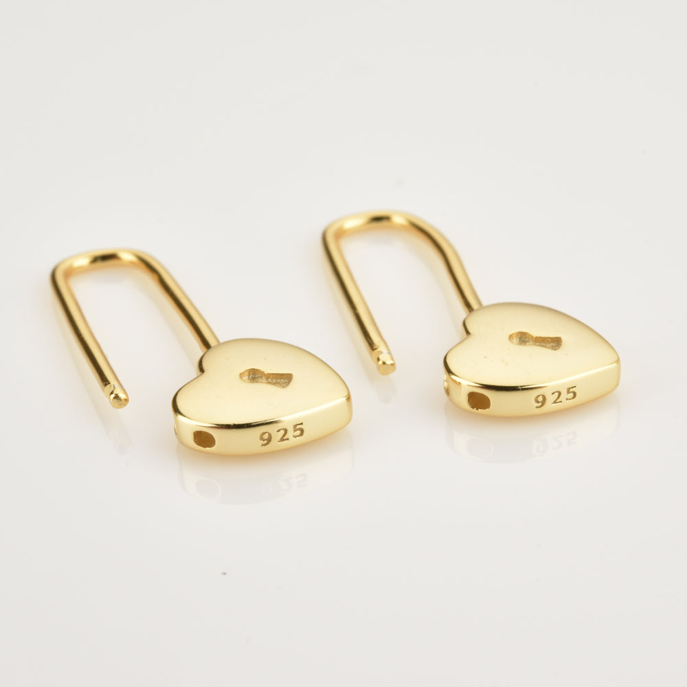 Gold Love Pin Hoops