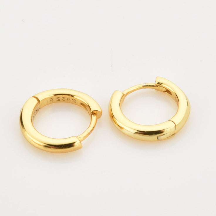 Mini Basic Gold Hoops - 5, 6, 7, 8, 9, 10, 11 and 12mm