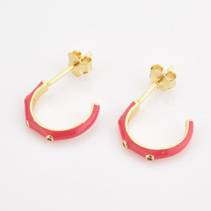 Lara Red Hoops 