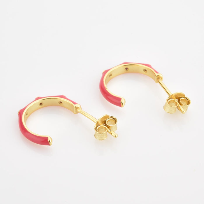 Lara Red Hoops 