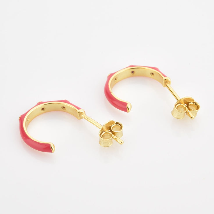 Lara Red Hoops 