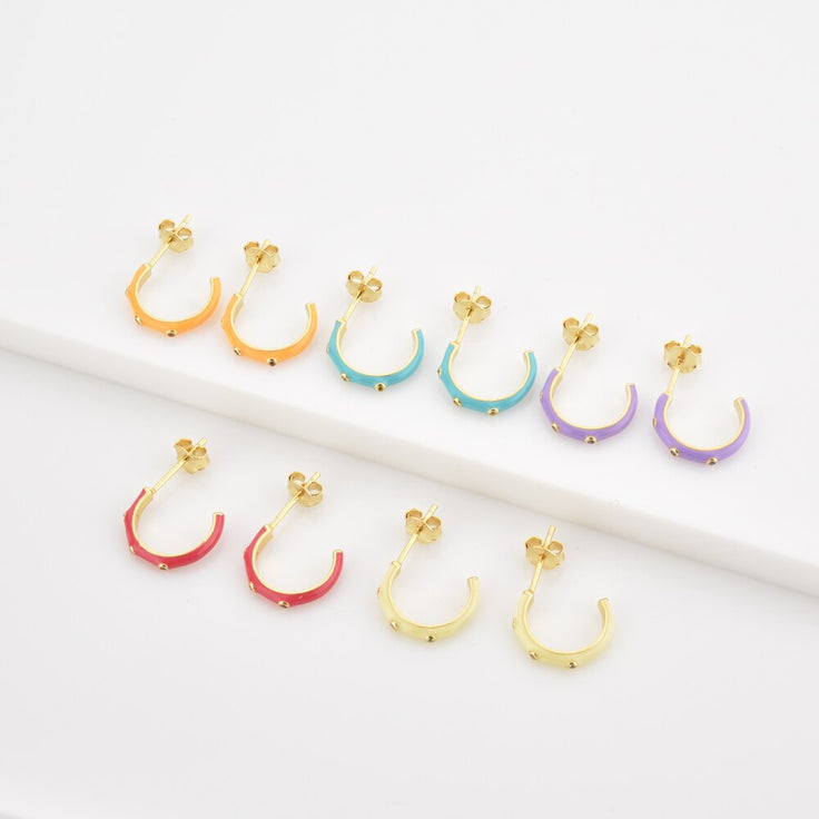 Lara Red Hoops 