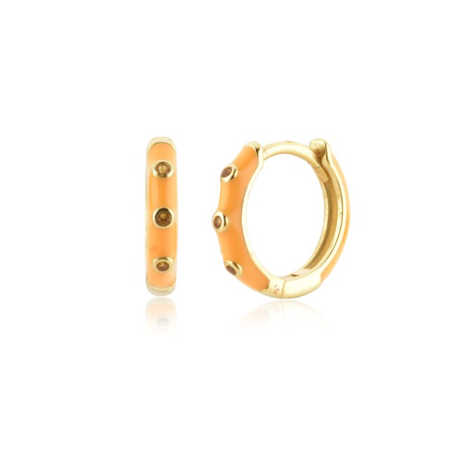 Mini Lara Orange Hoops 