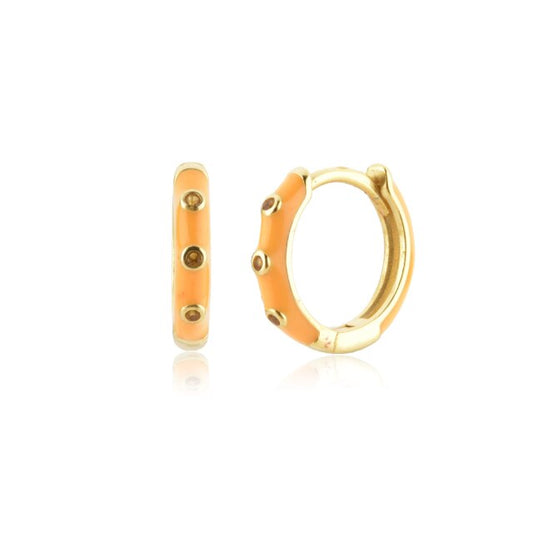 Mini Lara Orange Hoops 