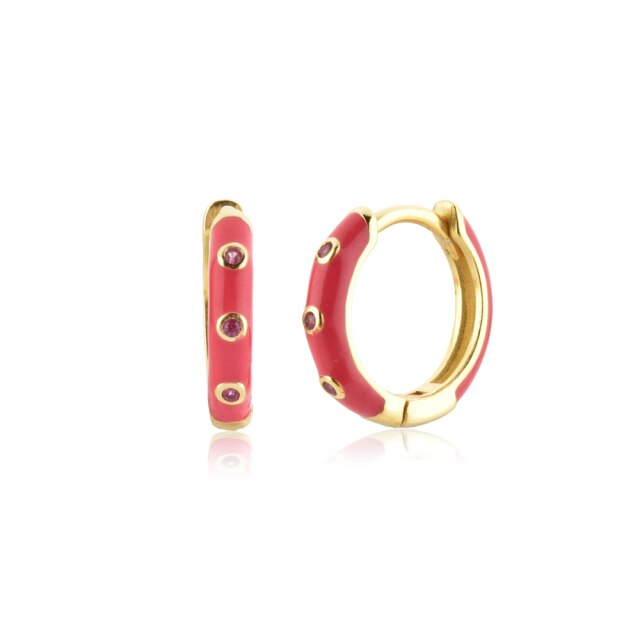 Mini Lara Red Hoops 