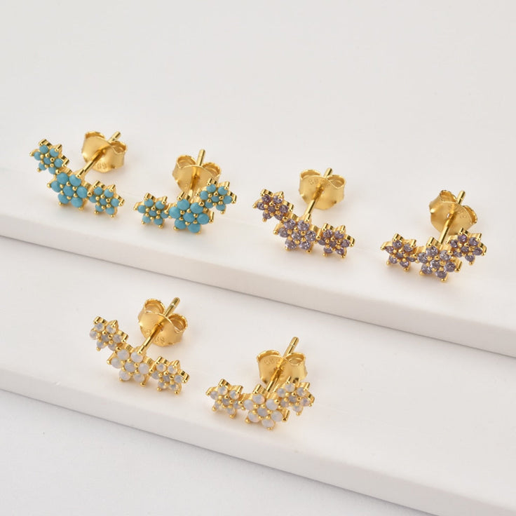 Daisy Earrings Black