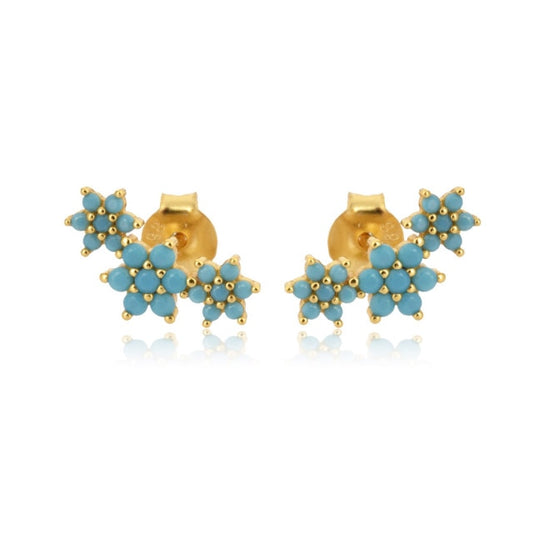 Turquoise Daisy Earrings