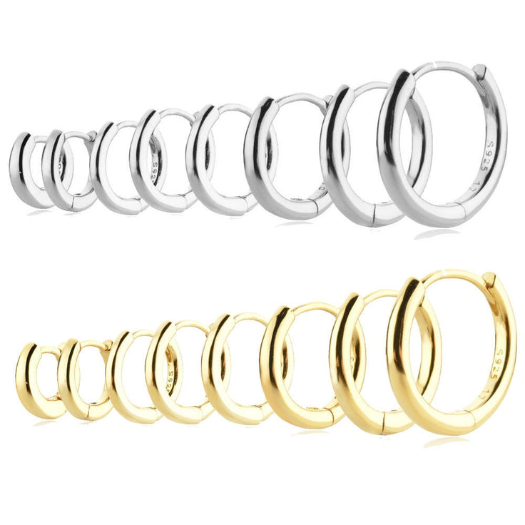 Mini Basic Gold Hoops - 5, 6, 7, 8, 9, 10, 11 and 12mm