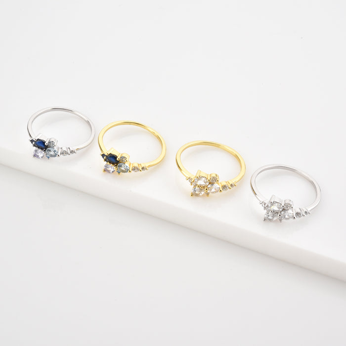 Dalia Blue Gold Ring