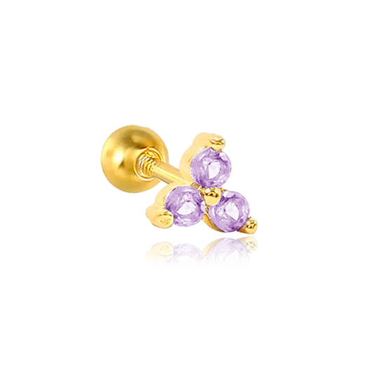Lilac Clover Earring